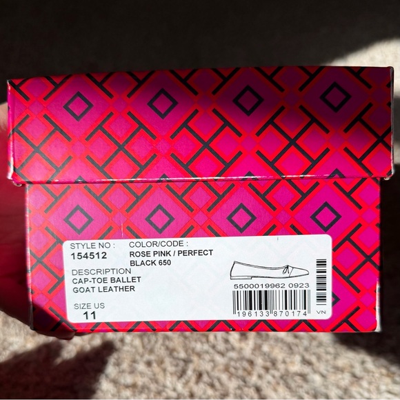 Tory Burch Cap-Toe Ballet Goat Leather Flat - Picture 2 of 12